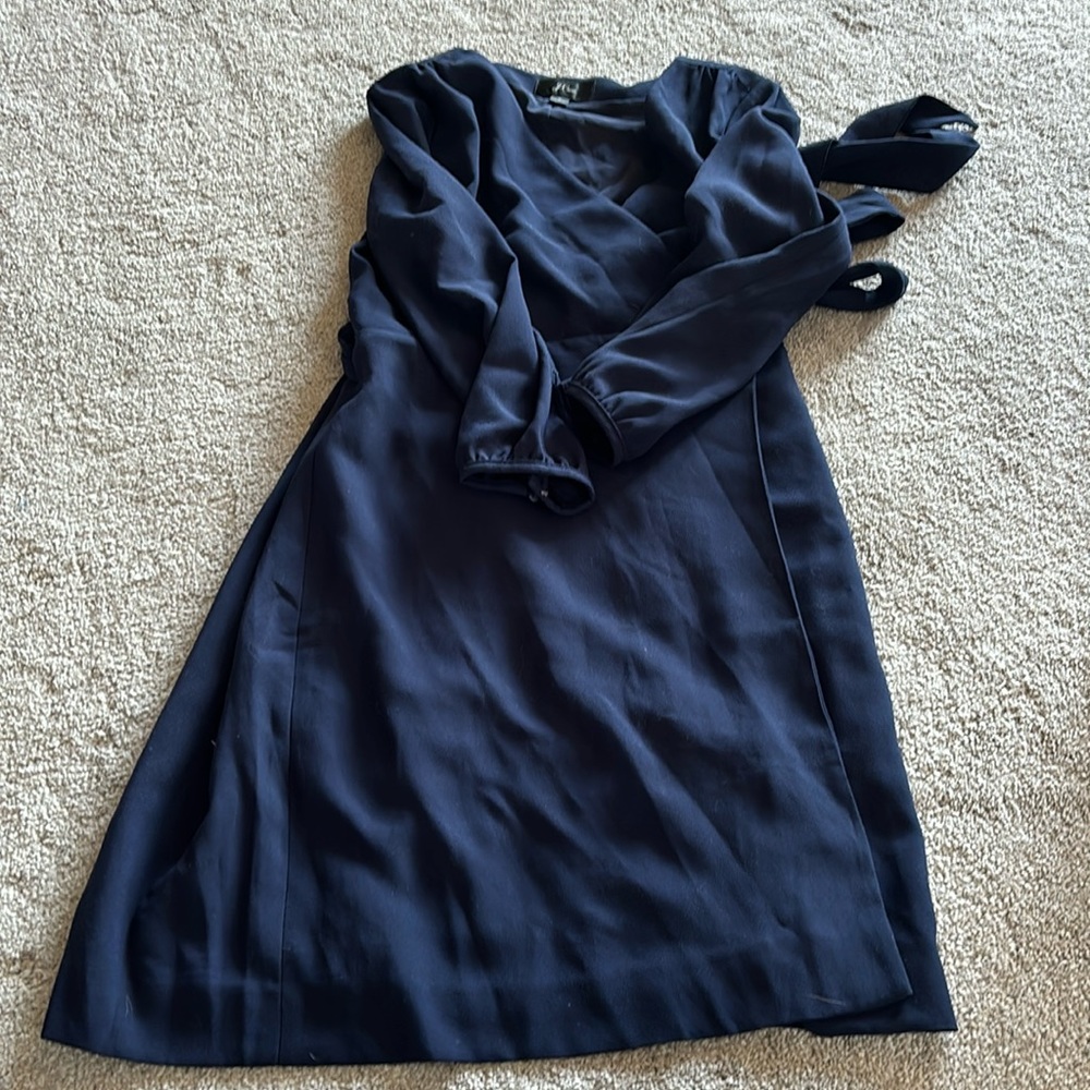 J crew navy wrap dress. Barely worn